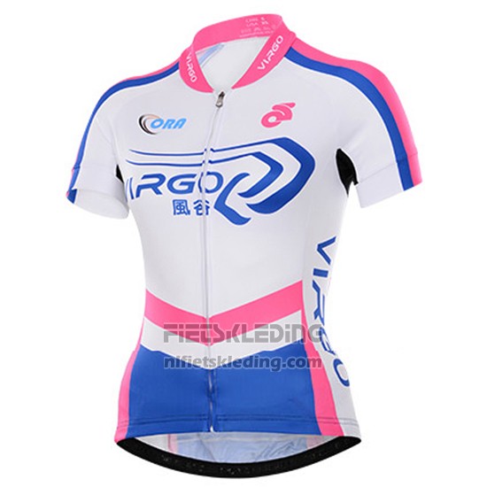 Fietskleding Vrouw To The Fore Wit en Fuchsia Korte Mouwen en Koersbroek